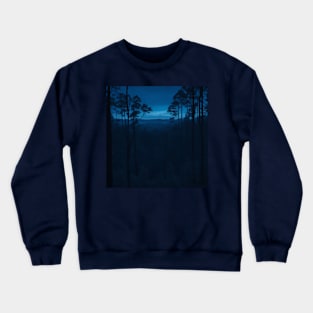 Blue Dusk Forest View #6 Crewneck Sweatshirt